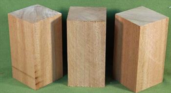 Blank #737 - African Mahogany Turning Blanks ~ 3 Each ~ 2 3/4" x 2 3/4" x 5 1/4" ~ $26.99